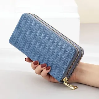 Zíper Carteira Feminina Couro Ecológico - Modelo/Cores/Tamanho Aleatório