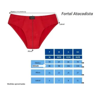 Samba Canção Lycra Microfibra Adulto Masculino Cueca Slip - G