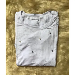 Blusas femininas com pedrinhas, manga longa e comprida - Vermelho