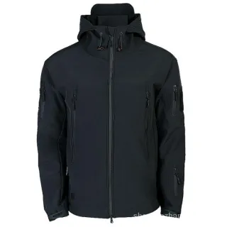 Jaqueta Militar Tático Soft Shell Techwear - À Prova de Vento e Impermeável - Dark Grey