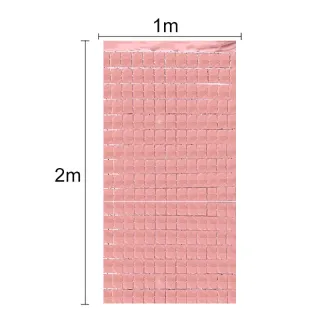 Decoração de Parede para Festas - Painel Metalizado Quadradinha - Preto