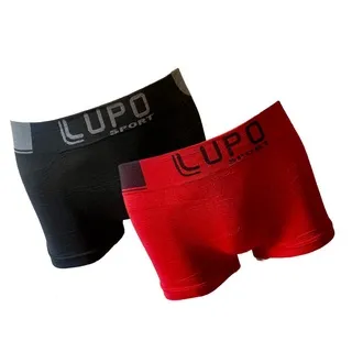 Cueca Lupo Boxer Kit 2 - Poliamida Sem Costura - Meia Cueca Box Fit - GG VESTE 44