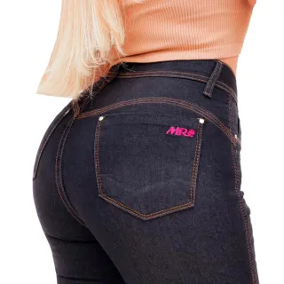 Lycra Calça Jeans Feminina Cintura Alta - Azul Escuro