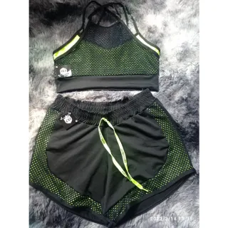 Conjunto de academia feminino | Top e short | CJ001 - M