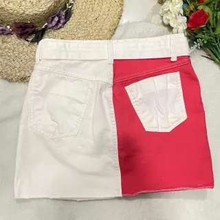 Cinto Patchwork Colorido para Saia Jeans - Compre Online na Raryel - Laranja