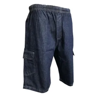 Promoção Bermuda Masculino Jeans Preta Branca Cargo Larga - Bermuda Branca