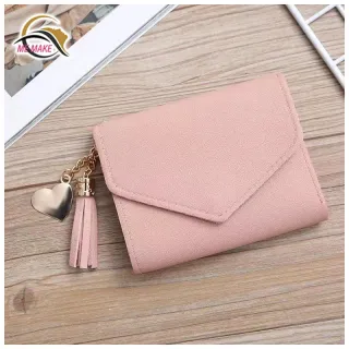 Porta-Cartões com Franjas - Bolsa de Mão Feminina - Vermelho