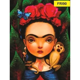 81 a 100 Placa Decorativa Frida Kahlo - FRI92