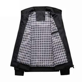 Jaqueta Quente Impermeável de Boa Qualidade à Prova de Vento para Homens Grandes - Verde enegrecido