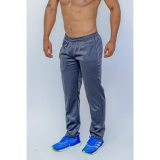 Poliéster Flanelado Calça Masculina Academia Zíper + Bolso Interno Adis 1Bolso - Azul