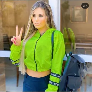 Blusinha Cropped Moda Verão Inverno Neon Cores Patricinha 2022 - Rosa neon