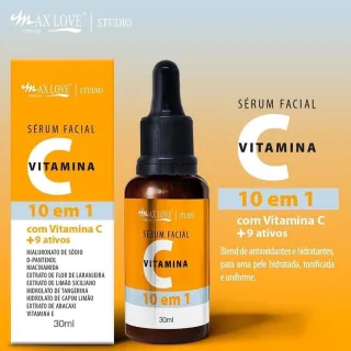 Pronto Entrega - Sérum Facial Max Love Vitamina C 10 EM 1 com 9 Ativos - Único