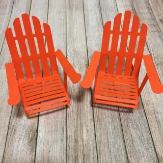 Decoração de Festa com Mini Cadeira de Praia e Surf em Papel - Variadas