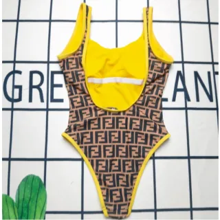 Body feminino para praia e verão - Maiô de uma peça - Amarelo