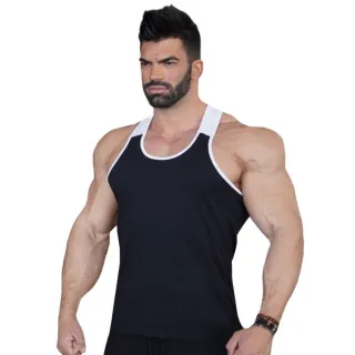 Malha Treino Fitness Regata Nadador Masculina - Branco