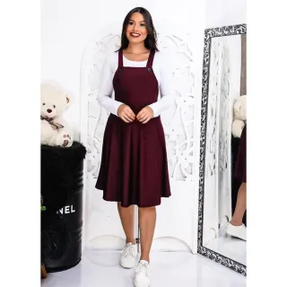 Moda evangélica casual chic: salopete jardineira gospel top - P BORDÔ