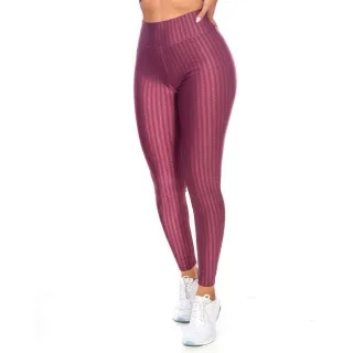 Pronta Entrega Calça Legging Wolfox Fitness Poliamida 3D Dia a Dia Cintura Alta Grossa - Violeta