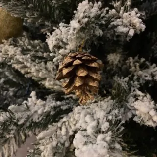 Enfeite Natal Pinha Pendente - Conjunto com 06 Unidades - Vermelho