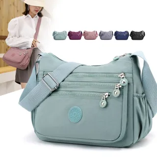 Causal Nylon Multicamadas Bolsa Feminina Ombro Mensageiro
