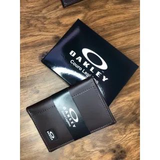 Carteira Masculina Varias Marcas Couro Legitimo RG-CNH - OKLY PRETA CARIMBO