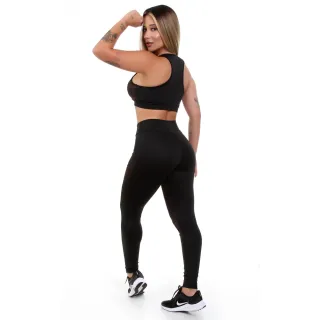 Fitness Conjunto Top C/bojo Legging Detalhe em Risca 10659/10660 - Verde
