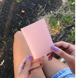 Porta Cartão Slim, Carteira Pequena, CNH - Marrom