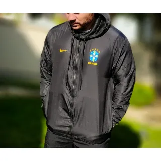 Forro no Capuz Jaqueta Masculina Impermeável - JAQUETA Selecção Preta