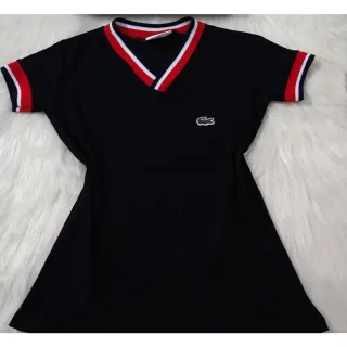 Gola Francesa Estilo Lisa Baby Look - Roxo