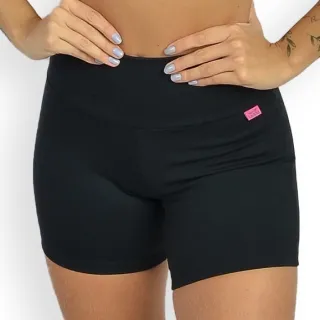 Suplex Esportivo Feminino Shorts Fitness Academia Cintura Alta Poliamida Cores - Azul Céu