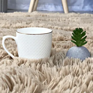 Tapete Felpudo Luxo 150 x 100 Peludo Sala Quarto - Cinza Mesclado