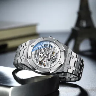 Relógios Automáticos Masculinos CHENXI: Marca Top, Aço Inoxidável Luminosos - Azul