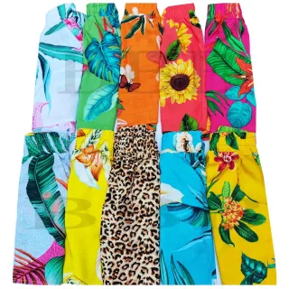 Casual Malha Viscose Feminino Kit 3 Shorts - P (36-38)