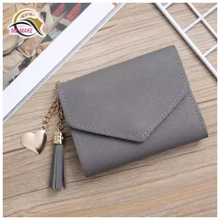 Porta-Cartões com Franjas - Bolsa de Mão Feminina - Vermelho