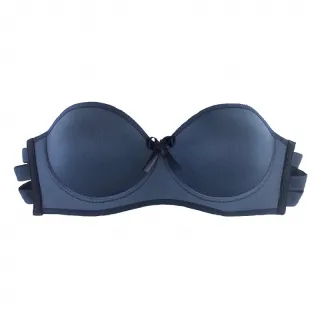 Lingerie Soutien Tomara Que Caia Reforçado com Bojo Conforto - 3 Tiras - Azul Marinho