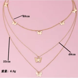 Pingente de Borboleta Multicamadas para Colar Feminino - #4