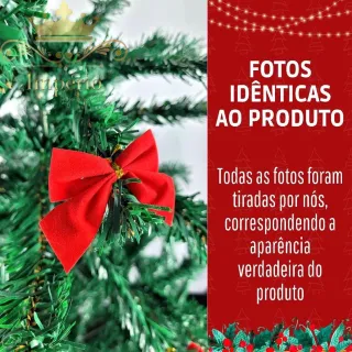 Decoração Natalina Vermelha - Kit com 12 Laços Lacinhos para Arvore de Natal - Único
