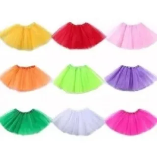 Saia de Tule Adulto e Infantil para Festas e Eventos - Cores Variadas - Verde