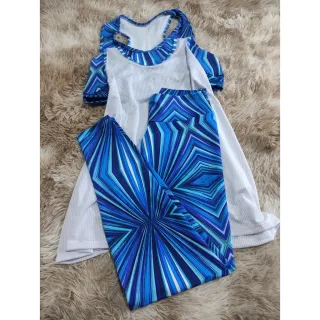 Moda Fitness Feminina Conjunto Trio Calça E Top + Blusa Embutida - 11