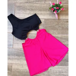 Macaquinho fitness academia curto com bojo alça única argola - Estampa 05