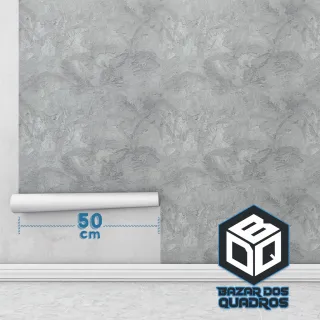 Parede Adesiva Autocolante Cimento Queimado Rustico Lavável 1m x 50cm - Único