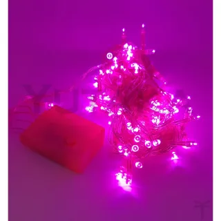 Fio de led pisca pisca natal 100 leds 9m 8 funções - branco colorido azul rosa vermelho verde roxo - Roxo