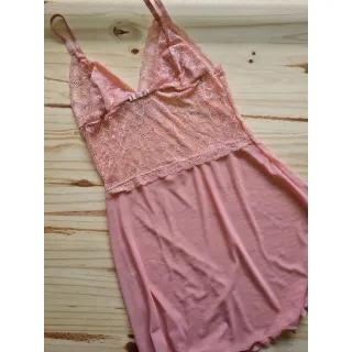 Roupa de Dormir Sensual Camisola Tule Renda Lua de Mel - Vermelha