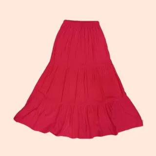 Babado Lisa Com Forro Três Marias Saia Longa - cor lavado