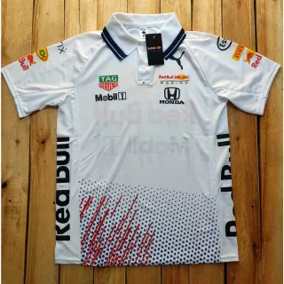 Camisa Masculina Redbull Gola Polo Dryfit - Vermelho