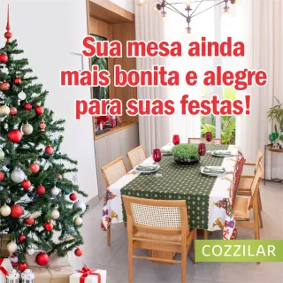 Toalha de Mesa Importada Natalina Luxo Retangular 2,10m x 1,50m - Modelo 9