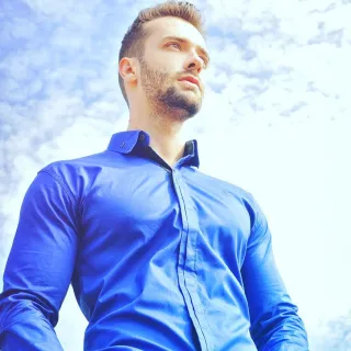 Promoção Super Atacado: Camisas Masculinas Slim Fit Estampadas e Xadrez - P ao GG - Azul Claro