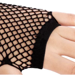 Fantasia Cosplay Luva Arrastão Longa - Par - Branco