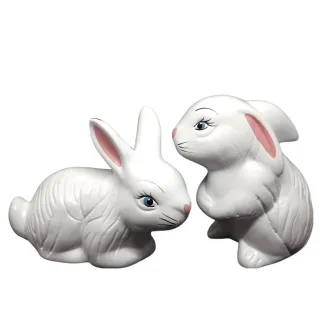 Enfeite de jardim Coelhos - Decoração de Páscoa - Único