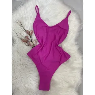 Moda Praia: Maiô Empina Bumbum Fio Dental Asa Delta - Tendência Blogueira - Rosa