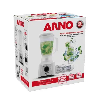 Liquidificador Arno Power Mix Branco 550W 2L 2 Velocidades - 127v